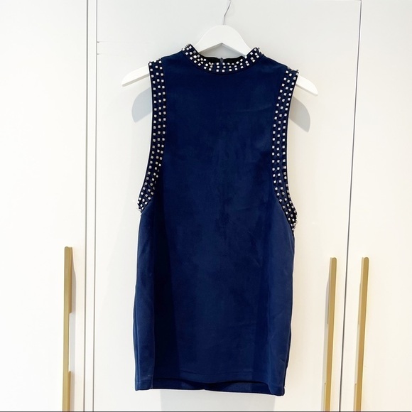 faux Suede Studded mini dress - Picture 8 of 11